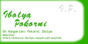 ibolya pokorni business card